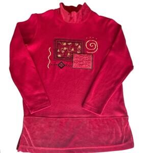 Vintage VTG Bobbie Brooks Embroidered Christmas Holiday Sweater Size S